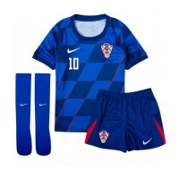 Kroatien Luka Modric #10 Bortadräkt Barn EM 2024 Kortärmad (+ Korta byxor)
